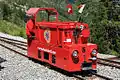 Le locotracteur Ta 2/2 no 5 du petit train panoramique d'Émosson manœuvre aux Montuires.