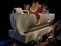 Prototype du wagon de l’attraction Seven Dwarfs Mine Train