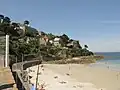 La plage de Trestrignel et les falaises en direction de la pointe du Sphinx.