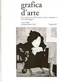 Première de couverture de Grafica d'Arte no&nbsp;89 (janvier-mars 2012) avec La Jeune femme au Tanagra d'Alfredo Müller (1897, eau-forte en couleurs 64&nbsp;×&nbsp;52&nbsp;cm, Exposition Vollard, 1898, BnF, département des Estampes. Koehl 2014, E42).