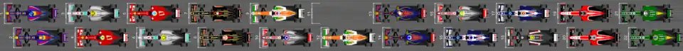 Schéma de la grille de départ du Grand Prix d'Australie 2013