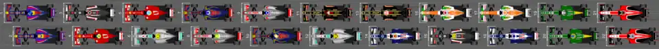 Schéma de la grille de départ du Grand Prix d'Italie 2013
