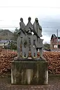 Sculpture Jazzmen devant la gare de Comblain-la-Tour