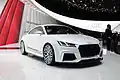 Vue de la Audi TT (3e&nbsp;génération) au salon de Genève.