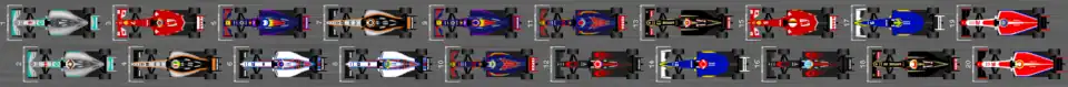 Schéma de la grille de départ du Grand Prix d'Abou Dabil 2015