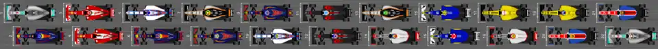 Schéma de la grille de départ du Grand Prix de Chine 2016