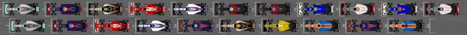 Schéma de la grille de qualification du Grand Prix du Mexique 2016.