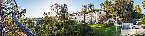 Vue panoramique de la villa Aurora