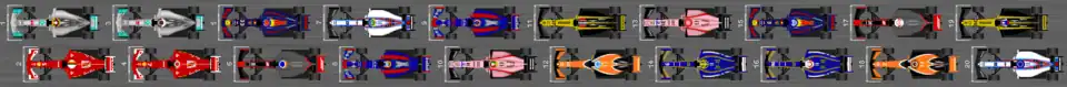 Schéma de la grille de départ du Grand Prix d'Australie 2017