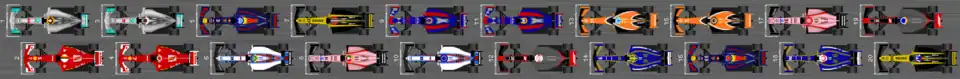 Schéma de la grille de départ du Grand Prix de Chine 2017