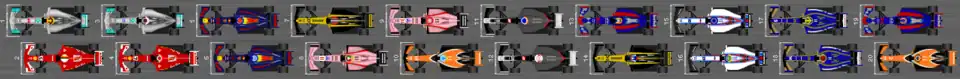 Schéma de la grille de départ du Grand Prix de Belgique 2017