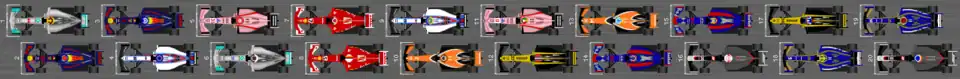 Schéma de la grille de qualification du Grand Prix d'Italie 2017.