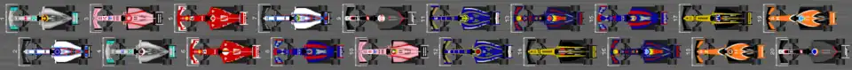 Schéma de la grille de départ du Grand Prix d'Italie 2017.