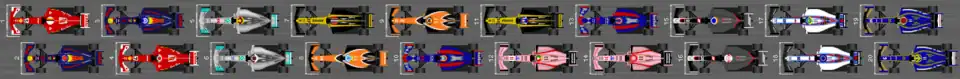 Schéma de la grille de qualification et de départ du Grand Prix de Singapour 2017.
