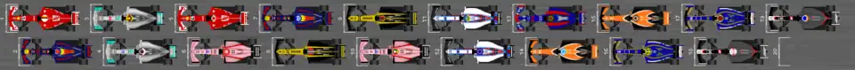 Schéma de la grille de qualification du Grand Prix du Mexique 2017