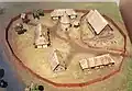 Maquette réalisée en 1999 du premier monastère situé à Susteren, vers 850-1000, au musée de la province néerlandaise du Limbourg de Venlo.