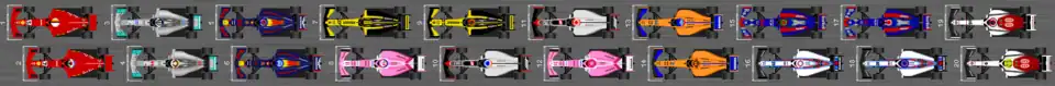 Schéma de la grille de qualification et de départ du Grand Prix de Chine 2018.