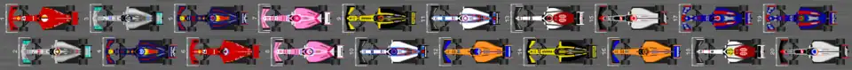 Schéma de la grille de départ du Grand Prix d'Azerbaïdjan 2018