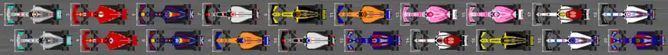 Schéma de la grille de départ du Grand Prix d'Espagne 2018