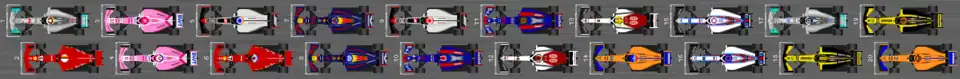 Schéma de la grille de départ du Grand Prix de Belgique 2018