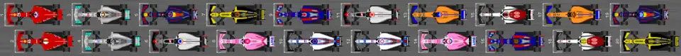 Schéma de la grille de départ du Grand Prix d'Italie 2018