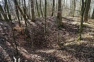 Entonnoir formé par le puits no&nbsp;3.