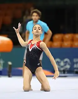 Description de l'image 2019-06-26 1st FIG Artistic Gymnastics JWCH Women's Podium Training Floor exercise (Martin Rulsch) 034.jpg.