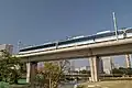 Rame sur viaduc près de la station de la rue Huimin (ligne S1)