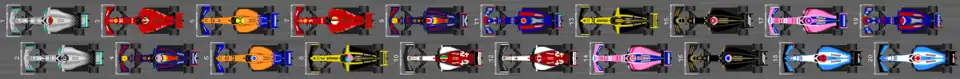 Schéma de la grille de départ du Grand Prix de France 2019.