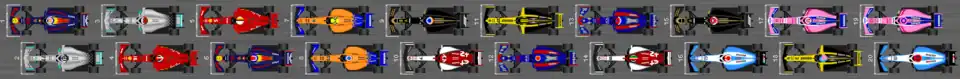Schéma de la grille de qualification du Grand Prix de Hongrie 2019.