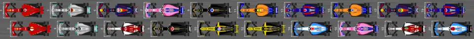 Schéma de la grille de départ du Grand Prix de Belgique 2019.