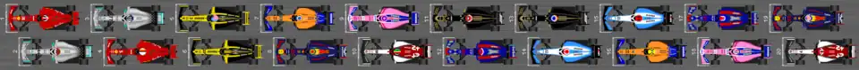 Schéma de la grille de départ du Grand Prix d'Italie 2019.