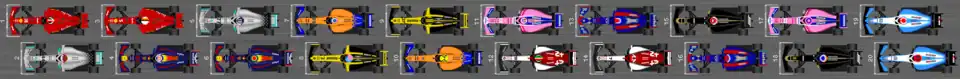 Schéma de la grille de qualification du Grand Prix de Singapour 2019.