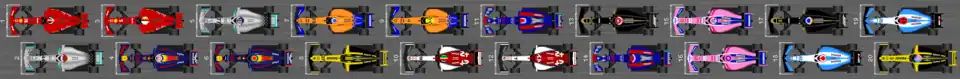 Schéma de la grille de départ du Grand Prix de Singapour 2019.