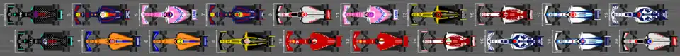Schéma des résultats de la première séance d'essais libres du Grand Prix d'Autriche 2020