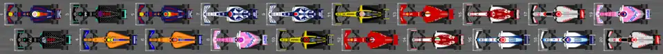 Schéma de la grille de départ du Grand Prix d'Abou Dabi 2020.