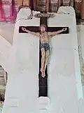 Chapelle Notre-Dame de Locmaria-an-Hent : Christ en croix du XVIIe&nbsp;siècle.