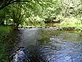 Ancienne pêcherie (gored) sur le Scorff entre Pont Kerlo et le moulin du Roc'h (limite Arzano-Plouay).