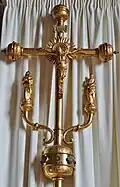 Croix de procession (partie sommitale).