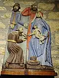 Chapelle Saint-Guénolé : groupe statuaire de l'Adoration des mages (XVIe&nbsp;siècle).