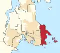 Frontière de la circonscription en 2023.