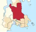 Frontière de la circonscription en 2023.