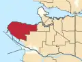 Frontière de la circonscription en 2023.