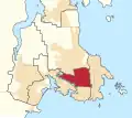 Frontière de la circonscription en 2023.