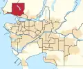 Frontière de la circonscription en 2023.