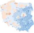 Résultats par district à la Diète
