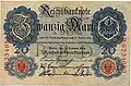 20&nbsp;marks (février 1914, recto).