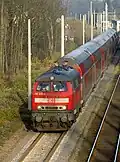 218-433 sur un express Lübeck-Hambourg et rame à deux niveaux.