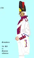 Grenadier du 21e régiment d'infanterie de ligne de 1791 à 1794