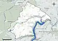 Carte du réseau hydrographique de la commune de Pléven.
